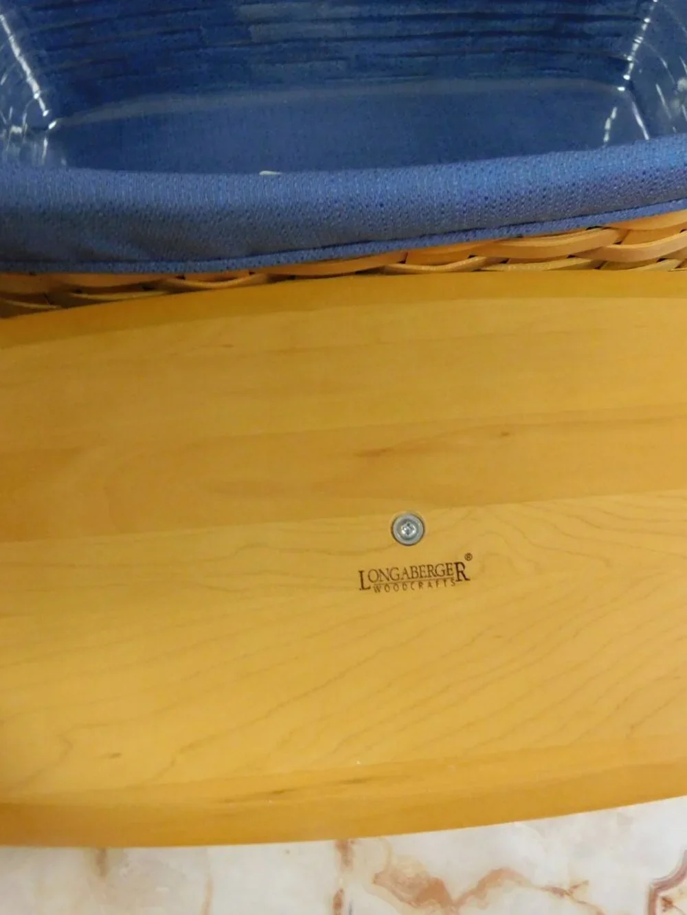 Longaberger 2002 Vanity Basket Combo Protector Liner & LId